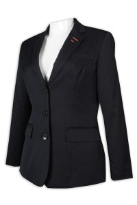 BWS258 team custom-made women's suits 3 button waist black women's suit manufacturers   Hollywood suit   thank teacher banquet suit  see worker suit
